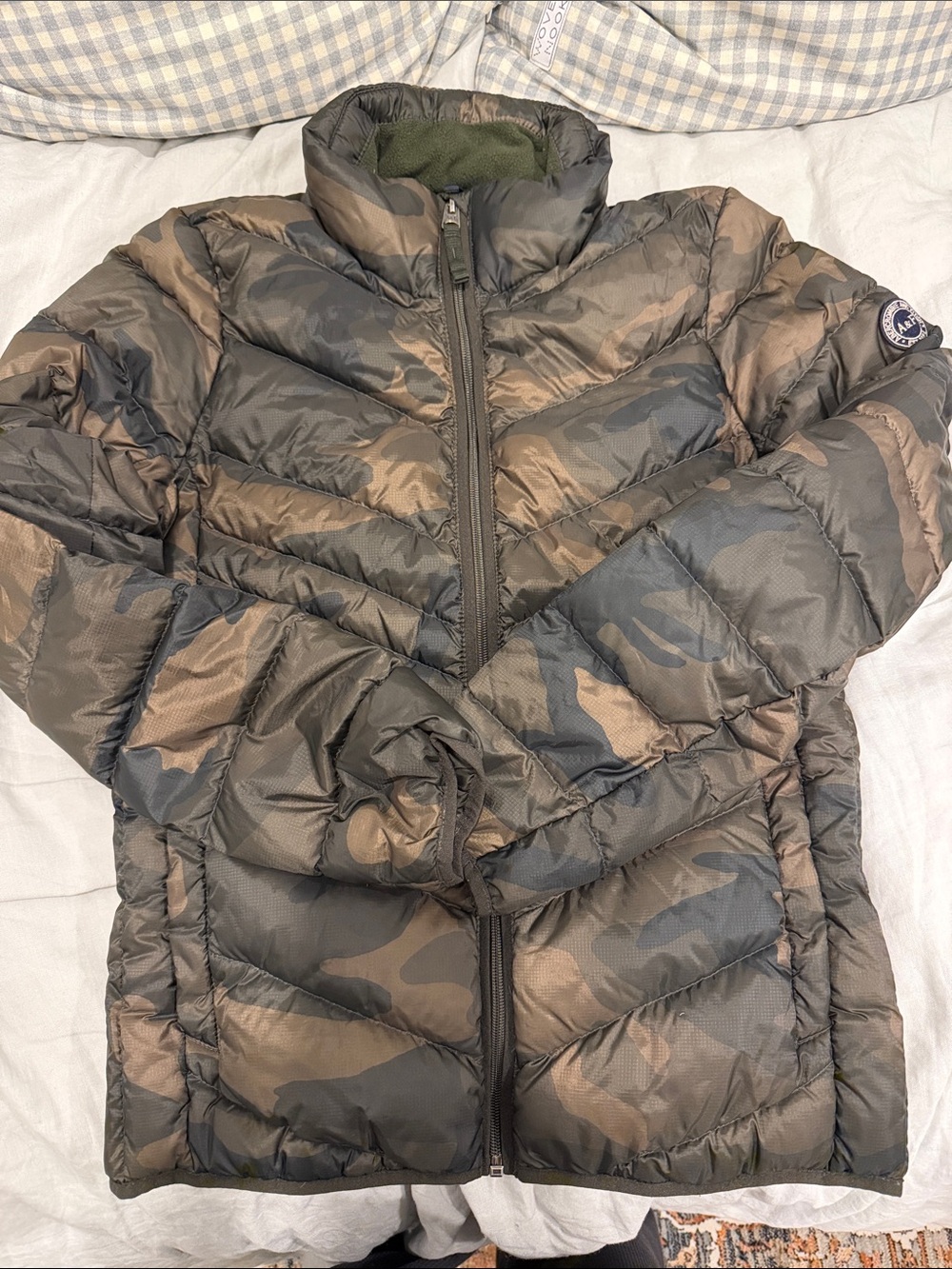 Down Puffer Jacket - Olive Camo